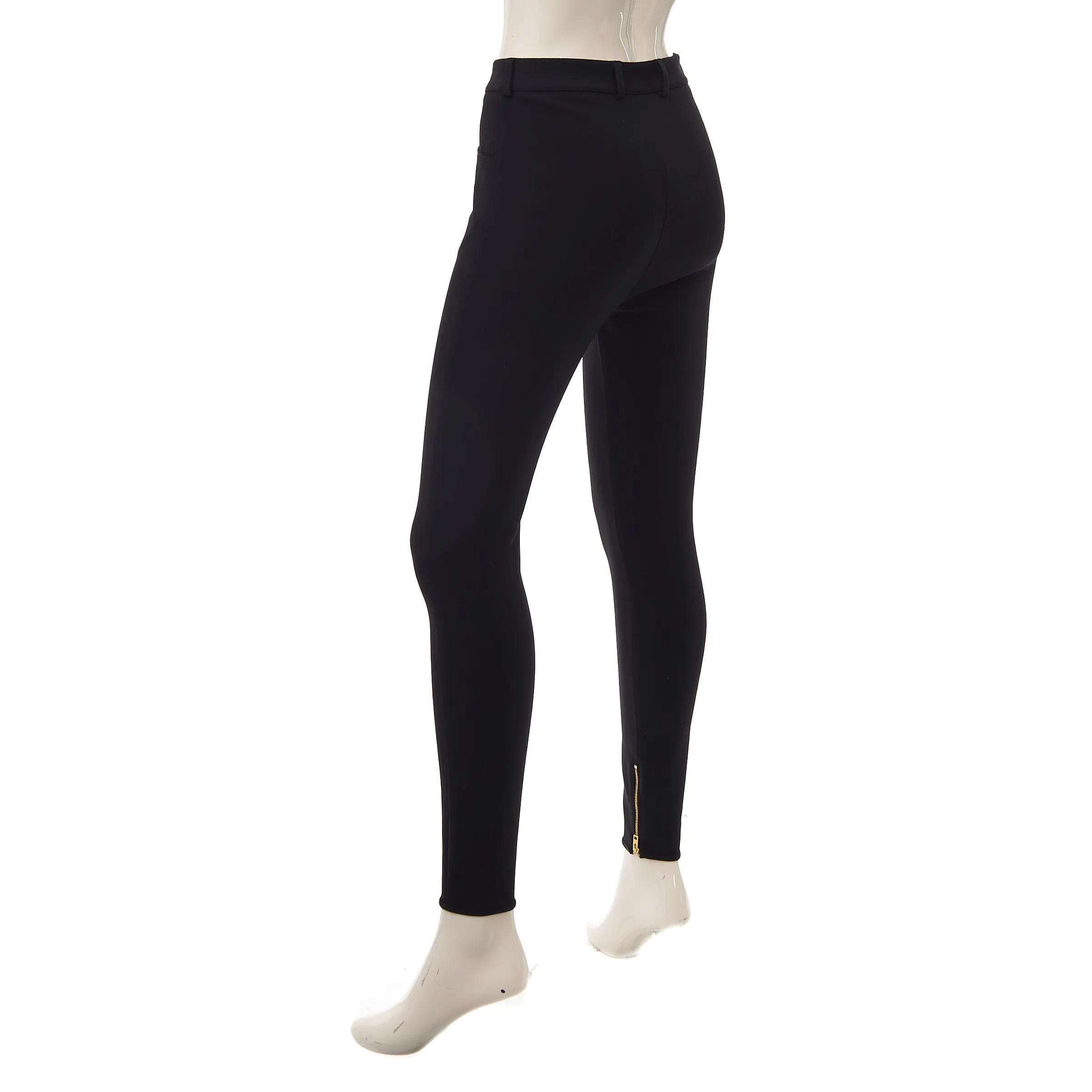 Black Riding Pants In Compact Wool