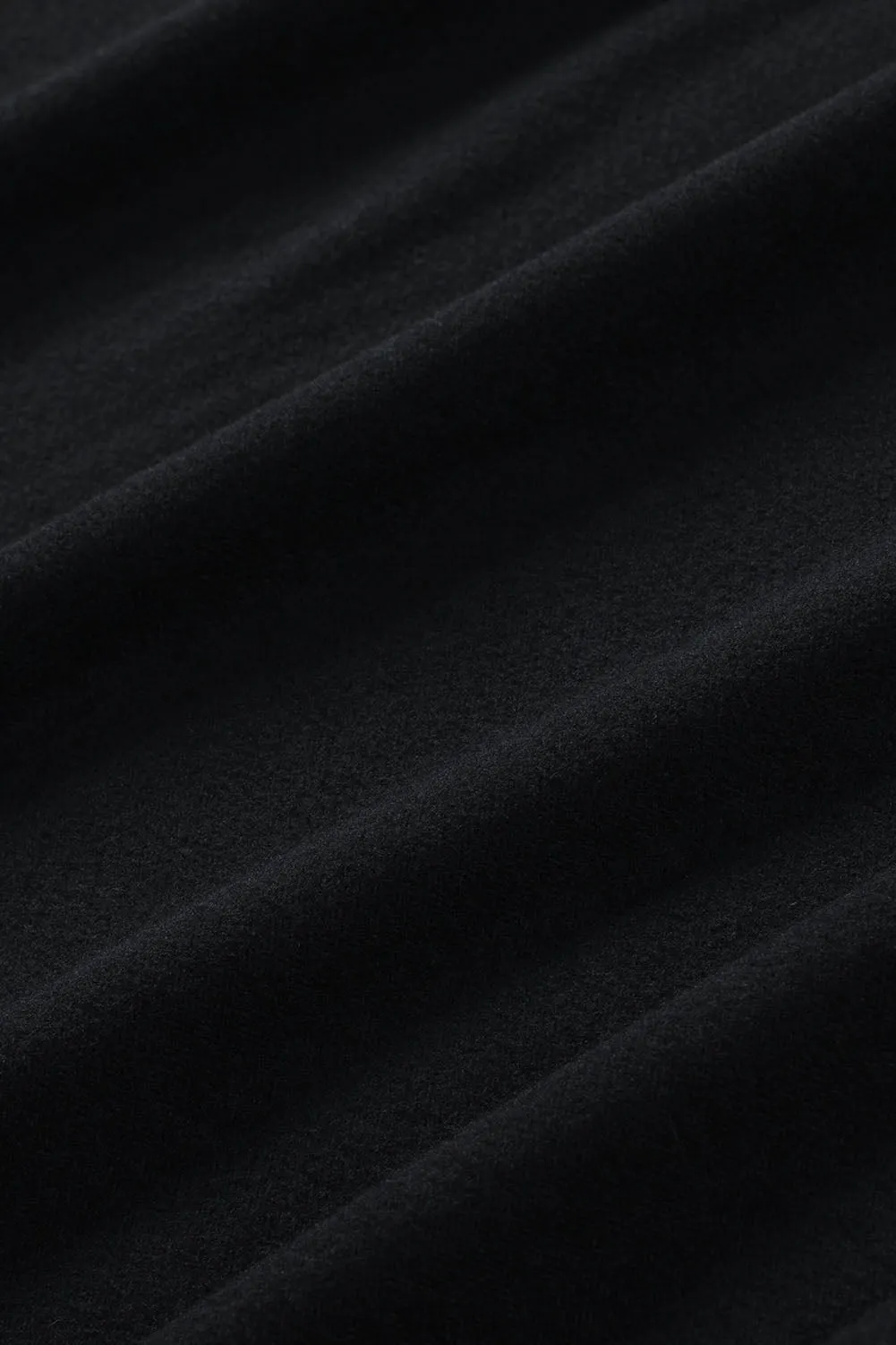 Black Solid Color V Neck Long Sleeve Knit Top