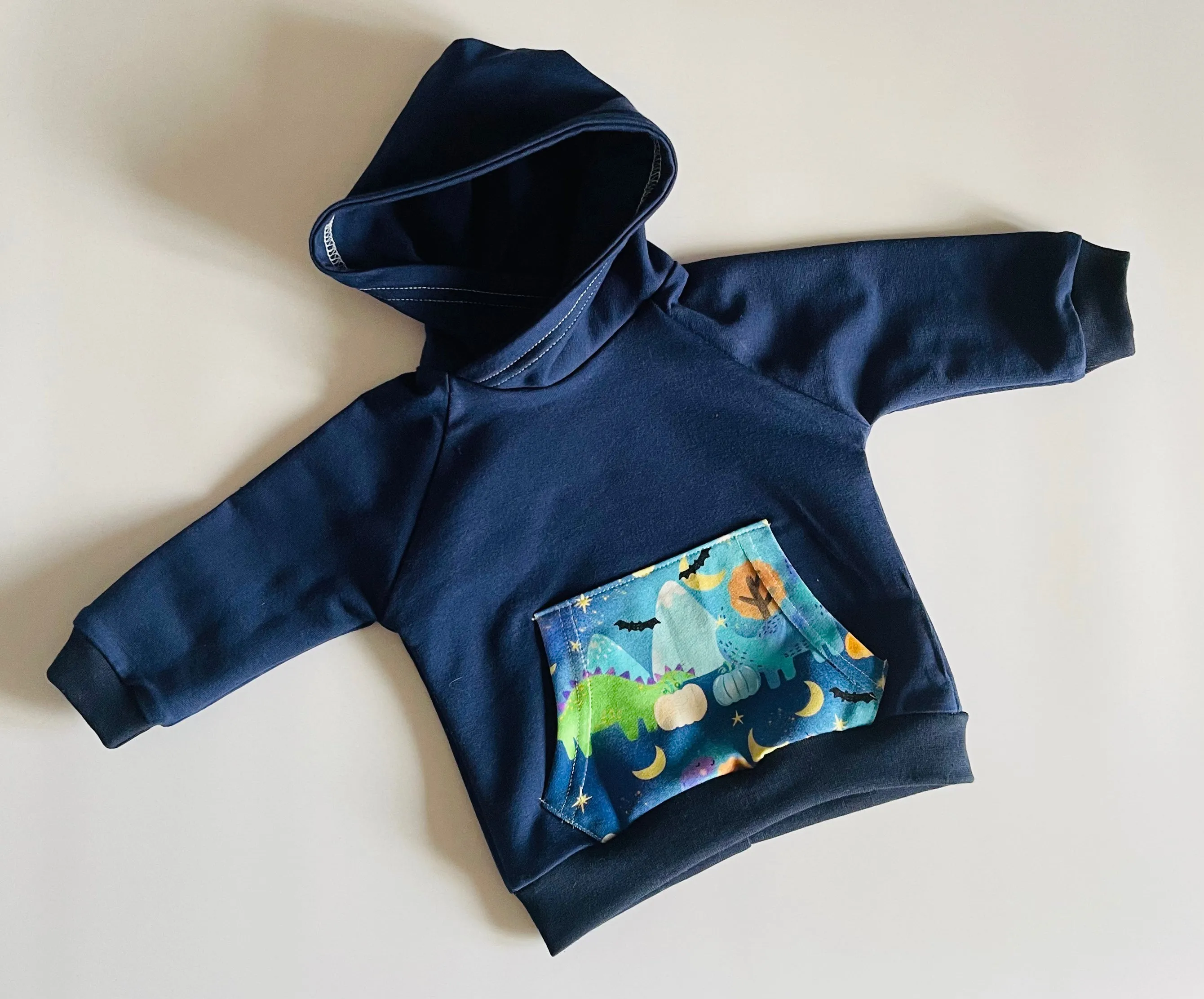 Blue Dinosaur Hoodie - 7-8 Years