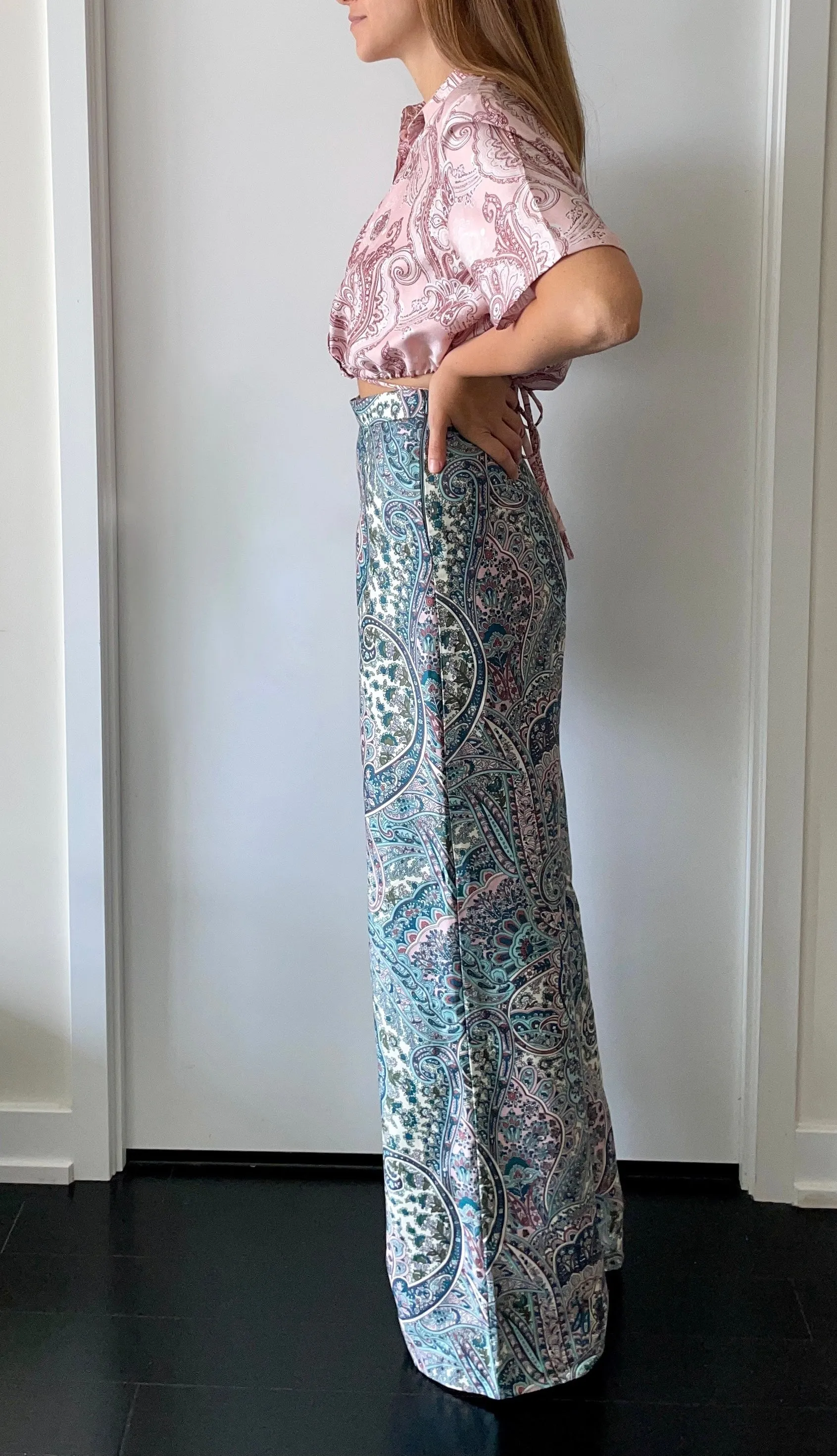 Blue Paisley Pants