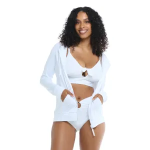 BODY GLOVE SMOOTHIES ADELINE ZIP-UP HOODIE SNOW