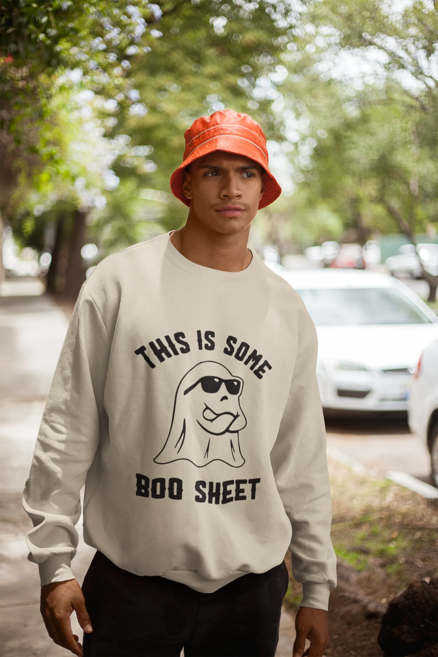 BOO SHEET CREWNECK SWEATSHIRT