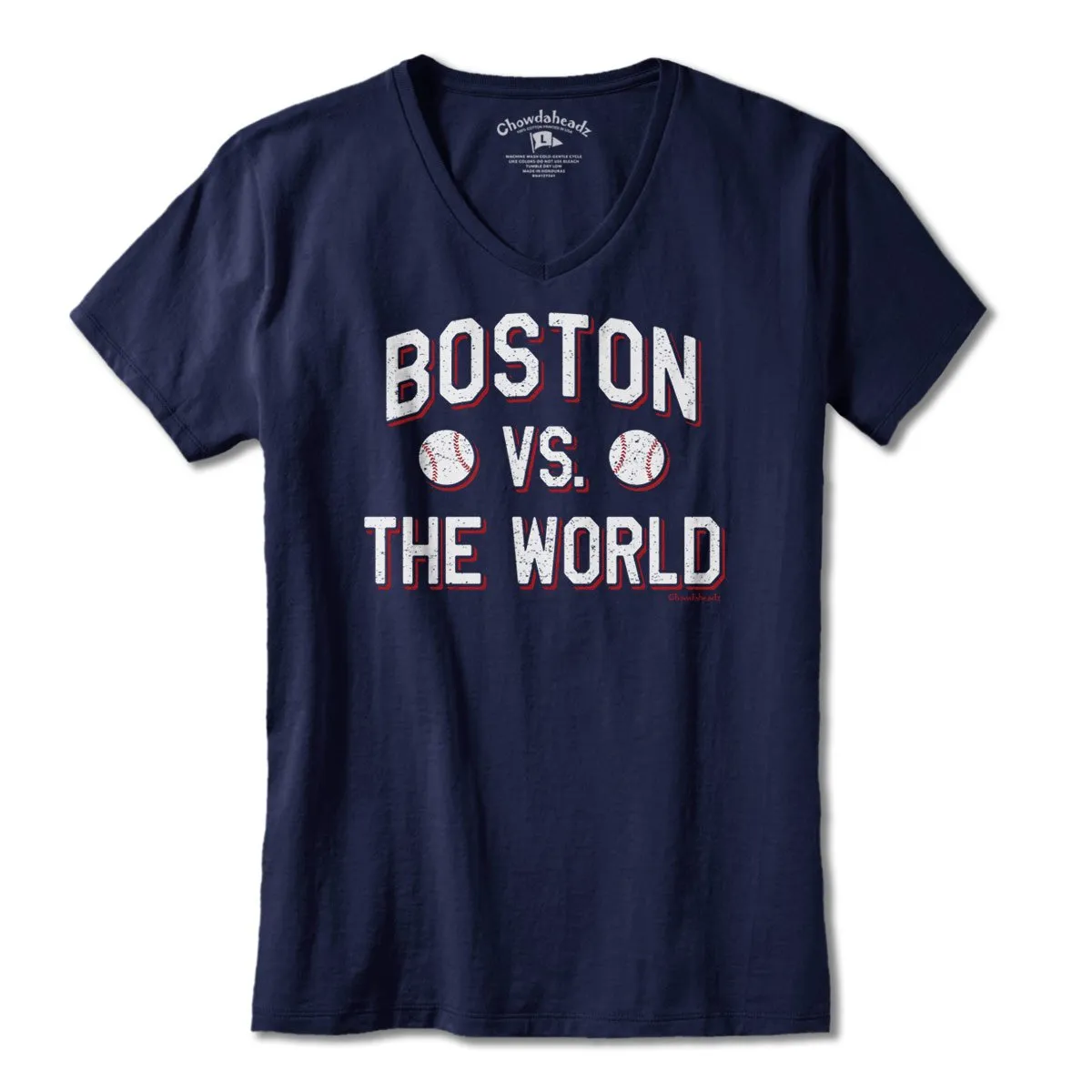 Boston vs The World Baseball T-Shirt