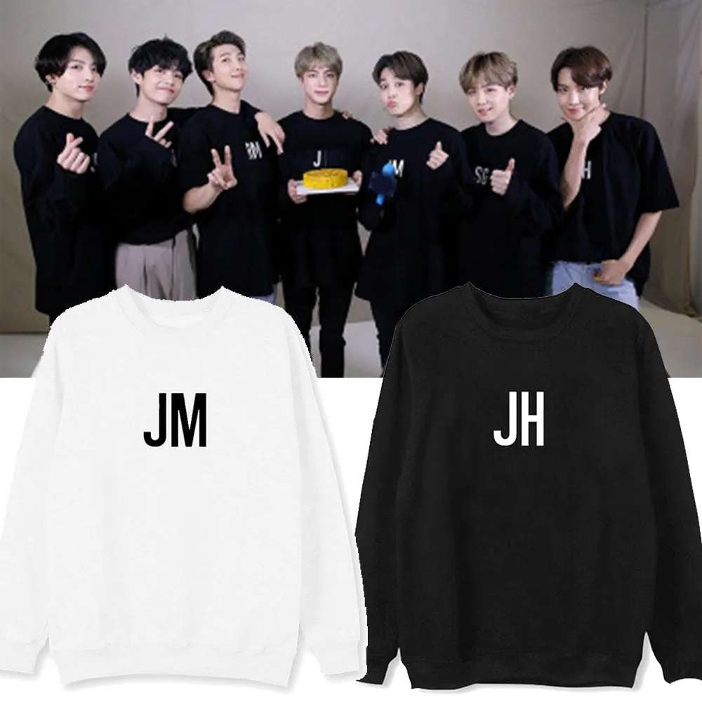 BTS 7th anniversary Sweatshirt Suga Crewneck Sweatshirt with letter