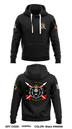 C BTRY, 1-43 ADA BN Store 1  Core Men's Hooded Performance Sweatshirt - uUeHxv