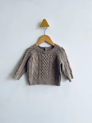 Cable Knit Sweater // 6-12M