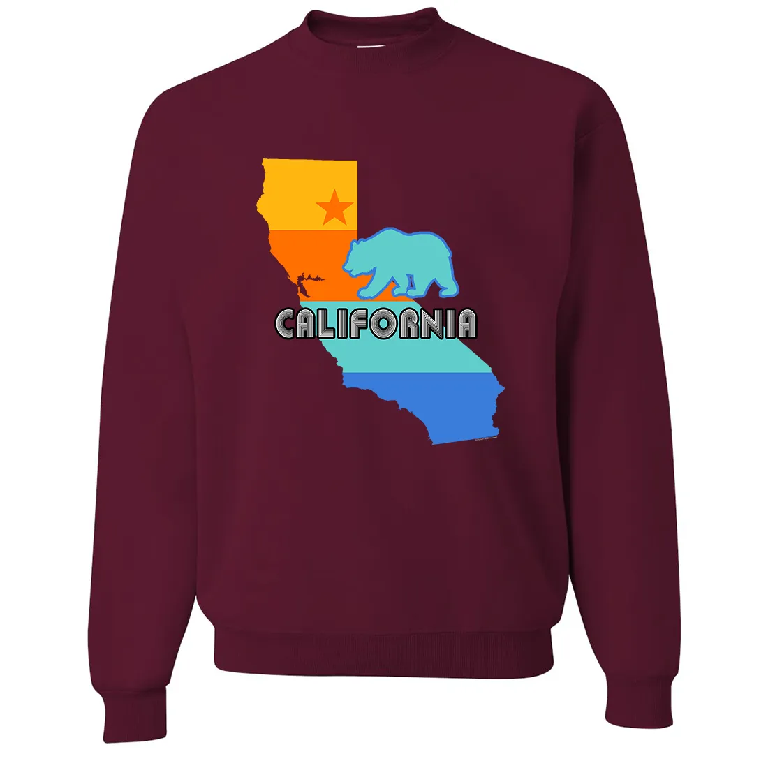 California Bear State Stripes Crewneck Sweatshirt