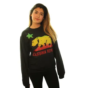 California Republic Rasta Bear Flag Asst Colors Crewneck Sweatshirt