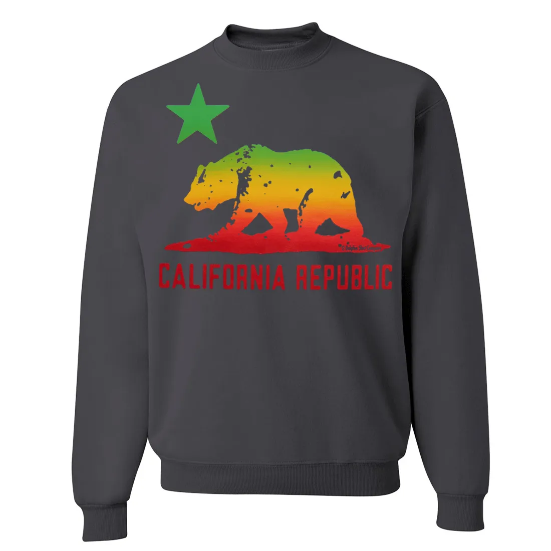 California Republic Rasta Bear Flag Asst Colors Crewneck Sweatshirt