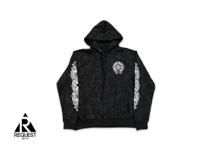Cemetery Cross Print Pullover Hoodie "Black"