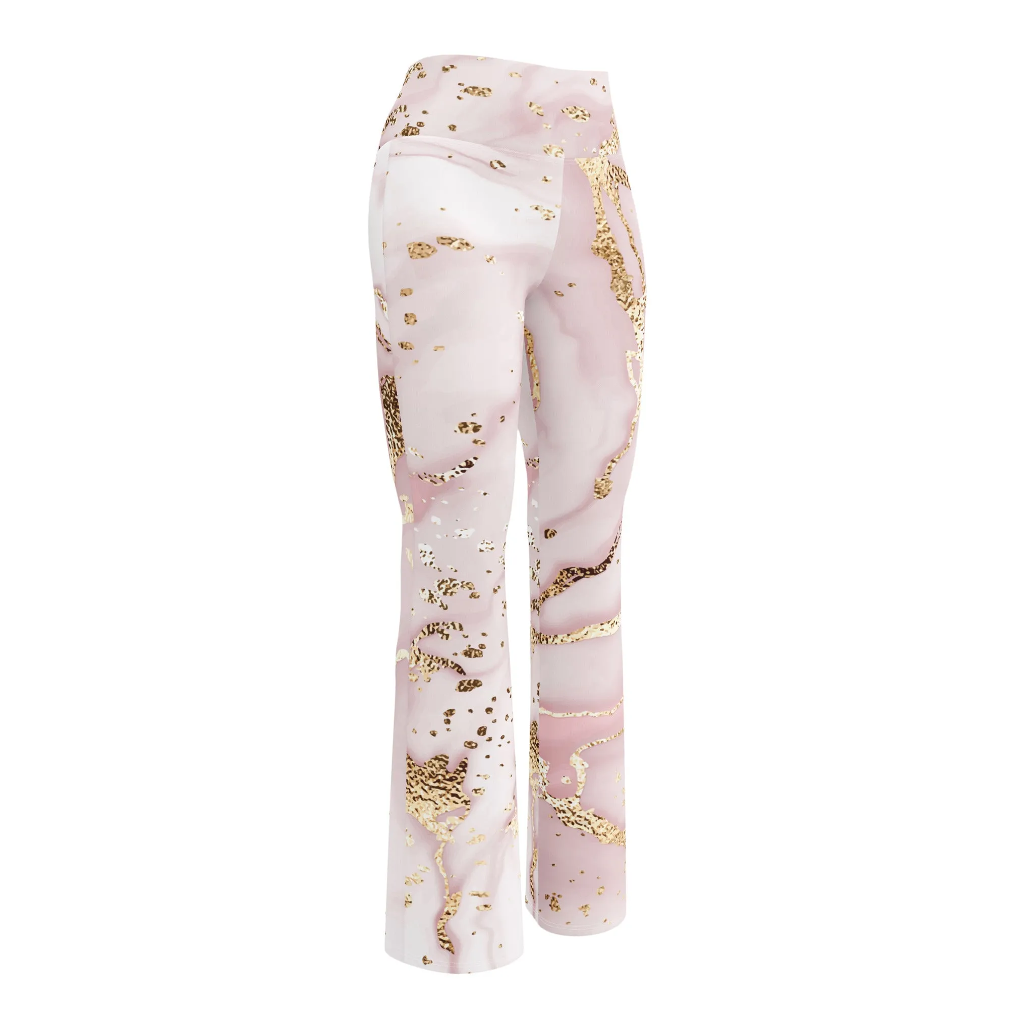 Champagne Swirl Flare leggings