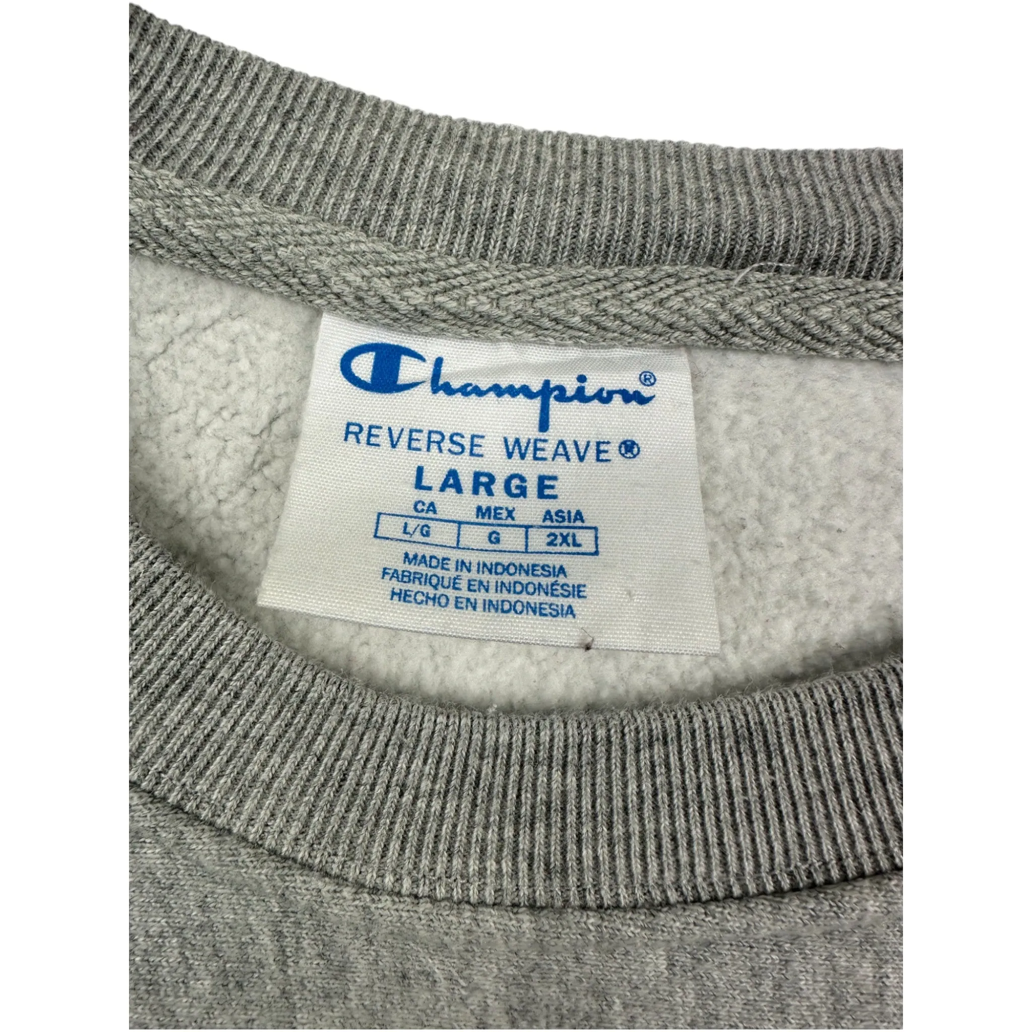 CHAMPION BLANK "MINI LOGO" CREWNECK - (L)