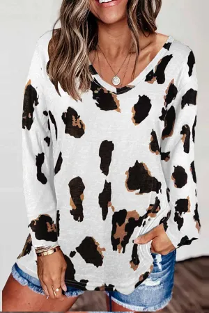 Chicindress V-neck Leopard Print Loose Top