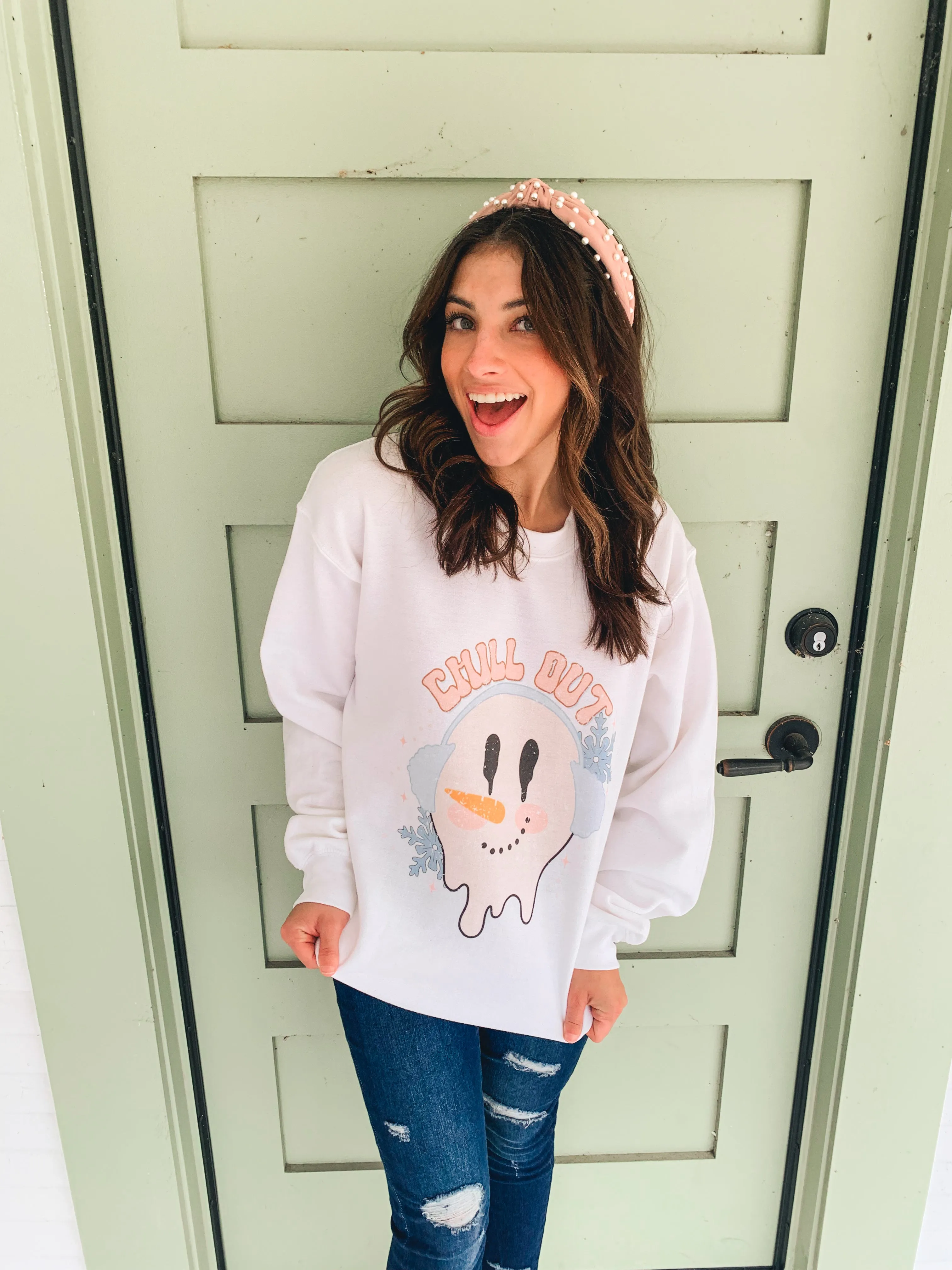 Chill Out Snowman Crewneck Sweatshirt