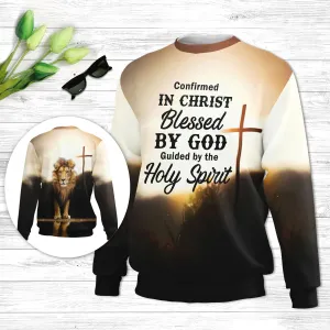 Christianartbag 3D Sweater, Confirmed In Christ Cross And Lion, Unisex Sweater, Christmas Gift.