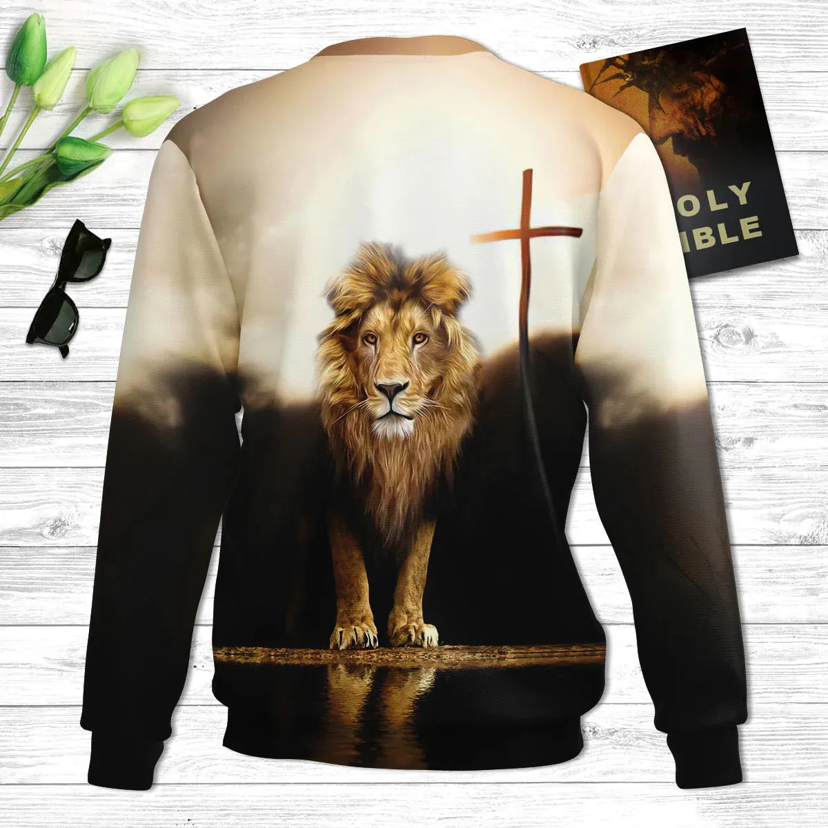 Christianartbag 3D Sweater, Confirmed In Christ Cross And Lion, Unisex Sweater, Christmas Gift.