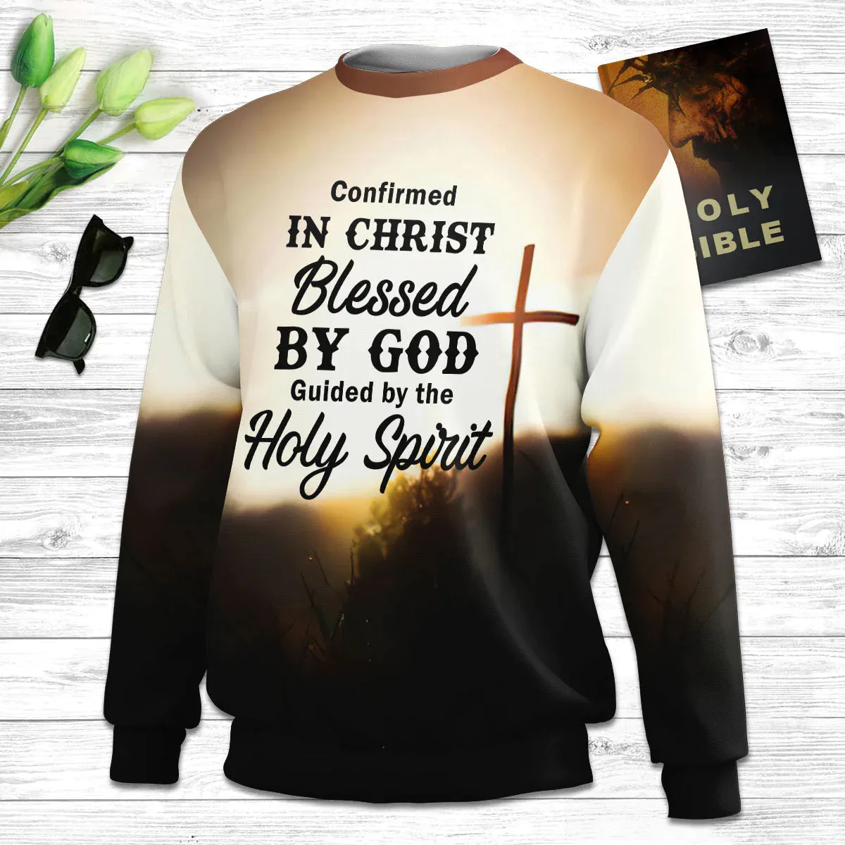 Christianartbag 3D Sweater, Confirmed In Christ Cross And Lion, Unisex Sweater, Christmas Gift.