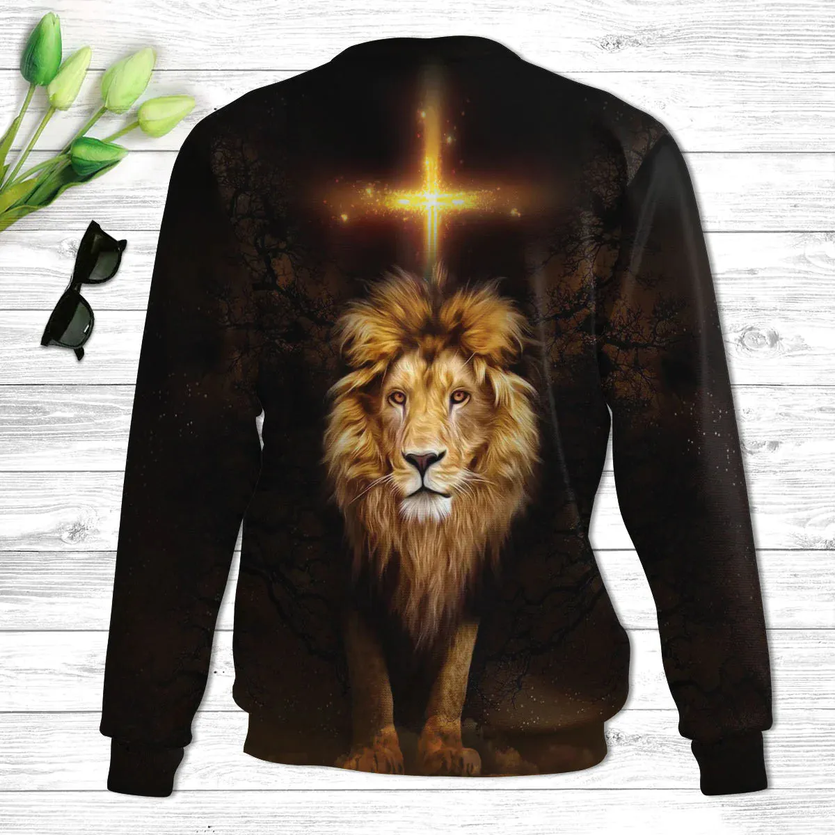 Christianartbag 3D Sweater, I Will Walk By Faith Even When Cannot See Lion, Unisex Sweater, Christmas Gift.