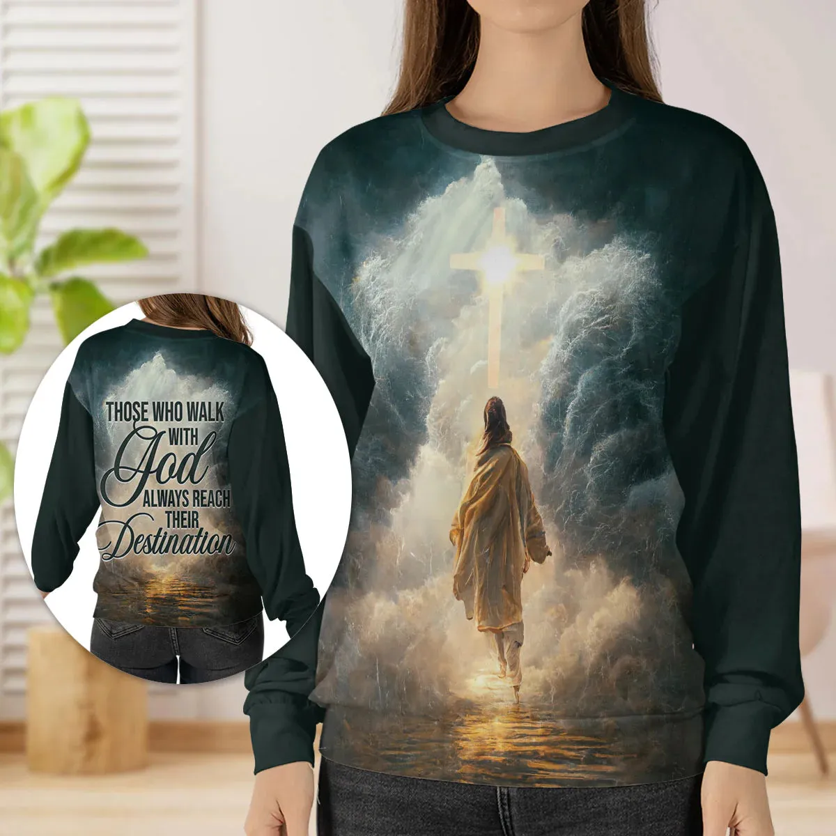 Christianartbag 3D Sweater, Those Who Walk With God Always Reach Their Destination, Unisex Sweater, Christmas Gift.