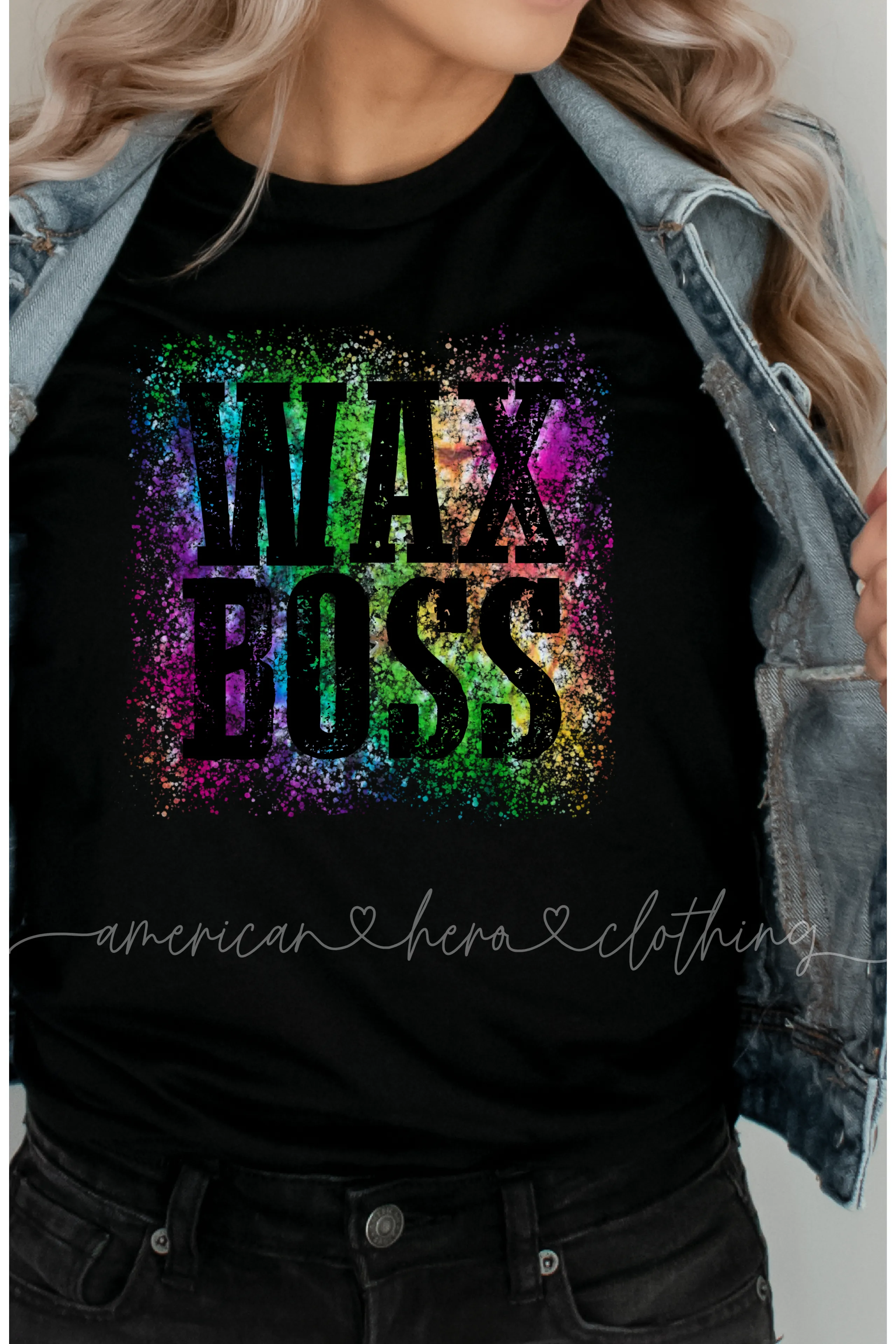 Color Splatter Wax Boss Tee