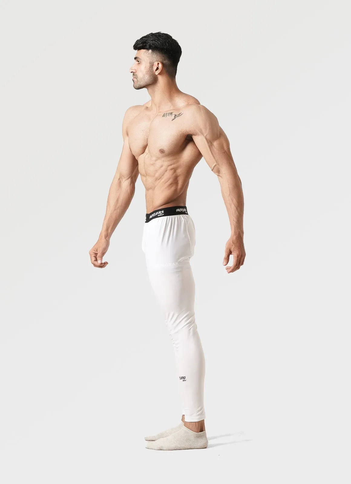 Compression Leggings for Men - White