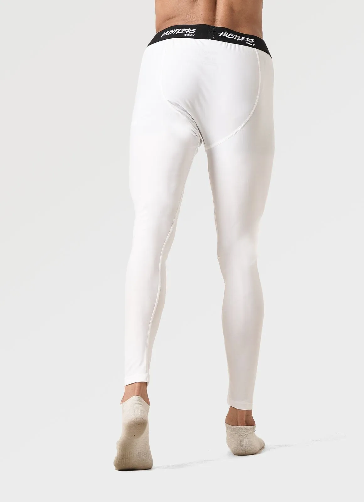 Compression Leggings for Men - White
