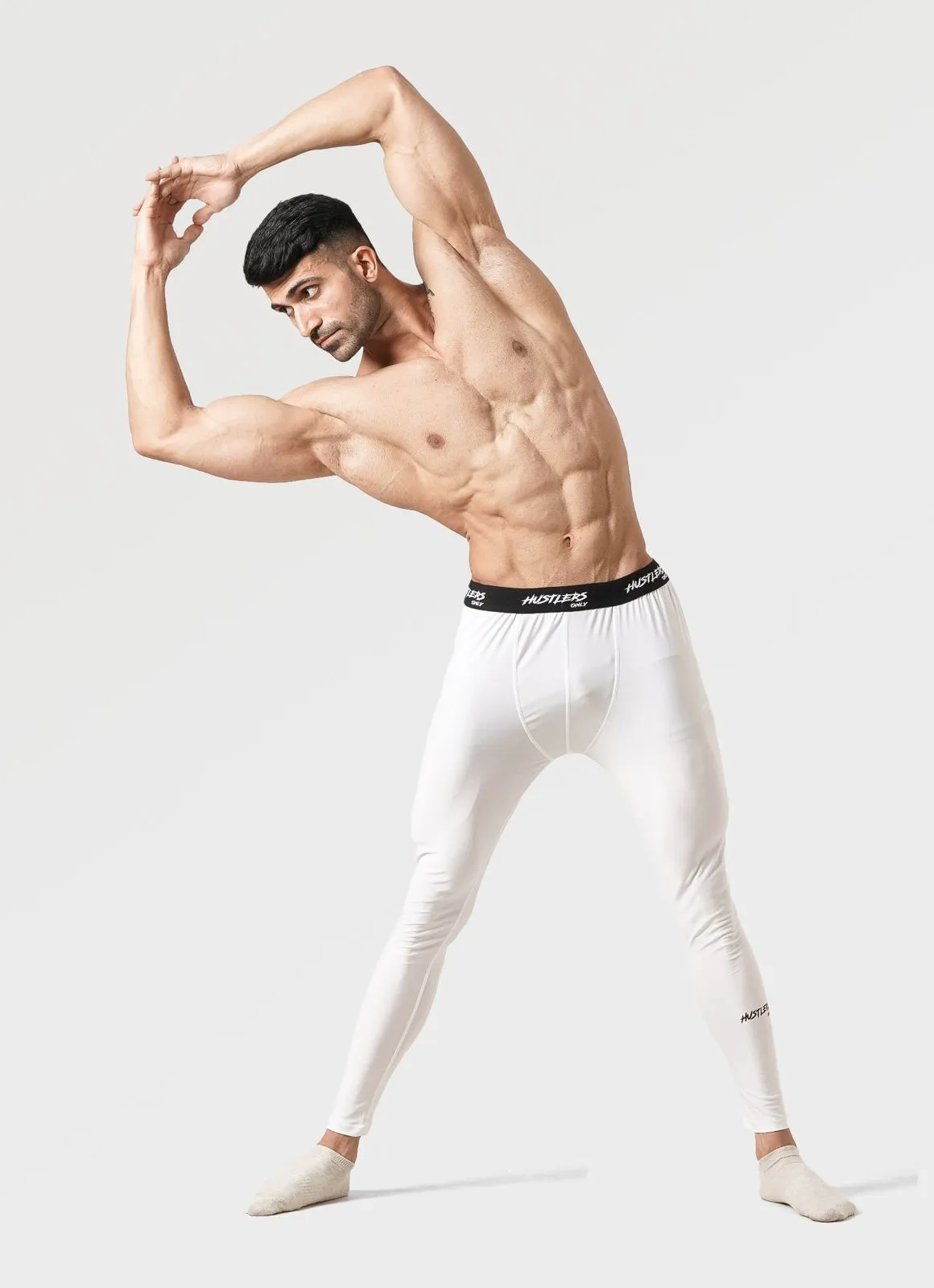 Compression Leggings for Men - White
