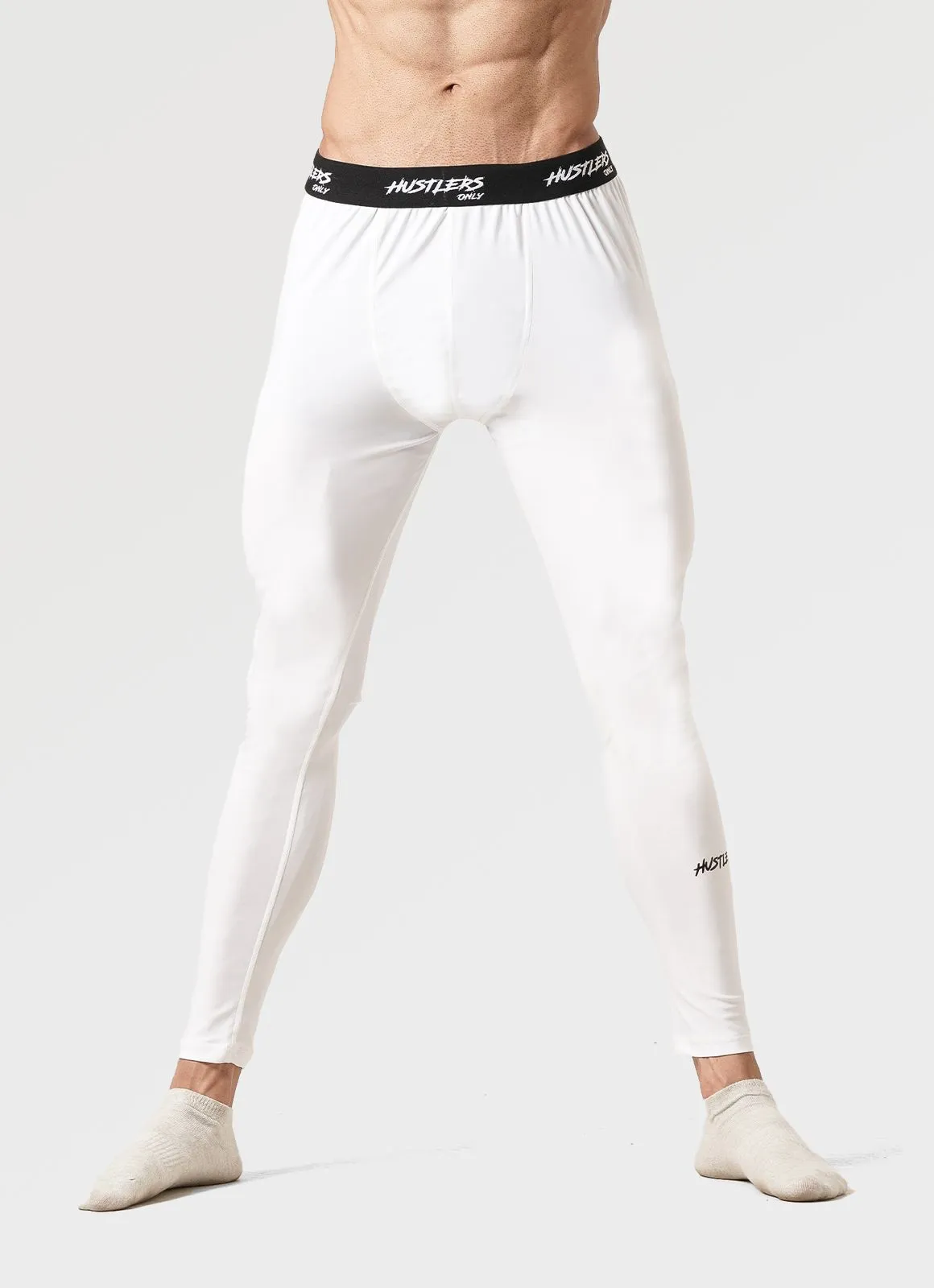 Compression Leggings for Men - White