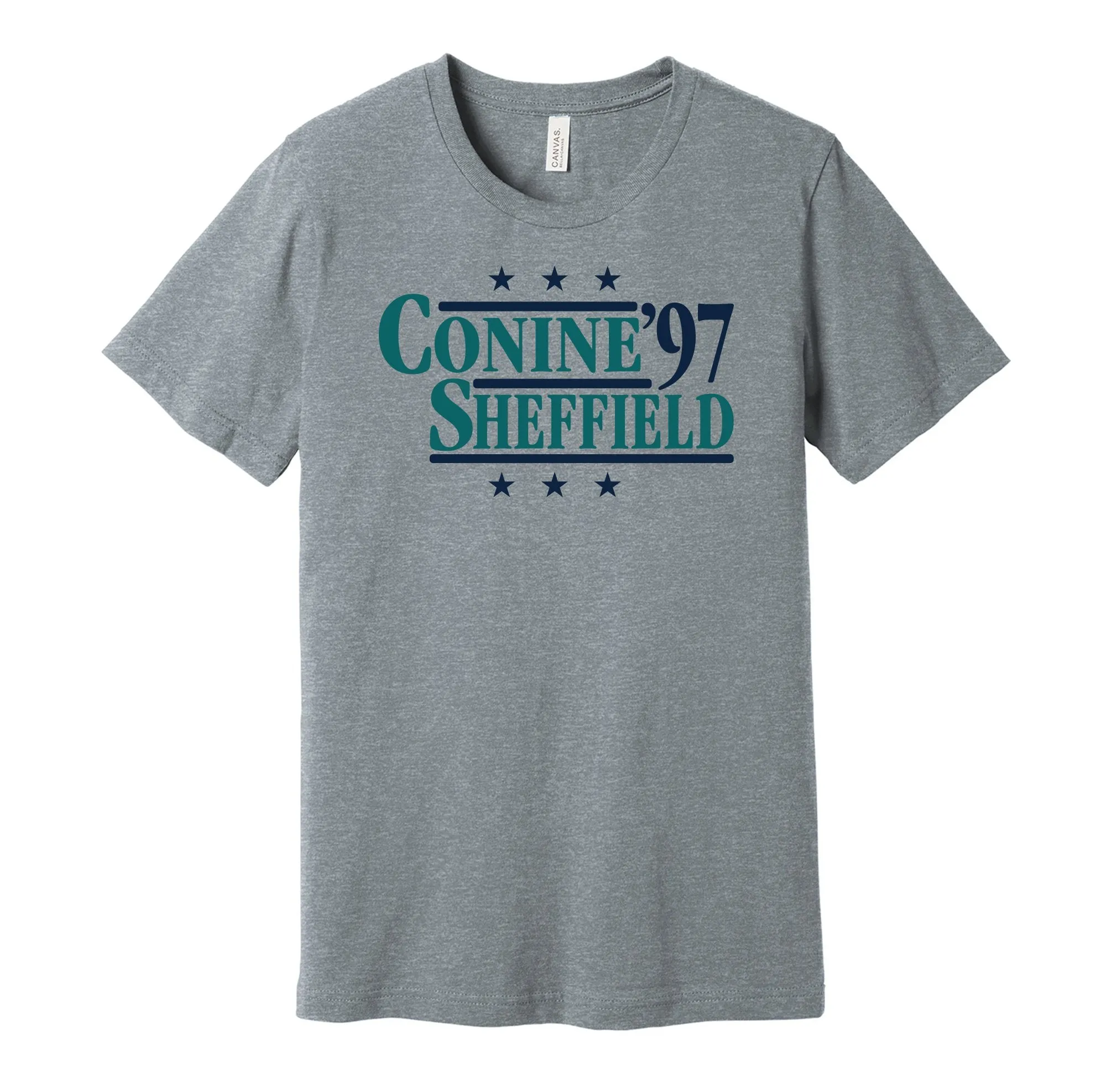 Conine & Sheffield '97 - Florida Legends Political Campaign Parody T-Shirt - Hyper Than Hype Shirts