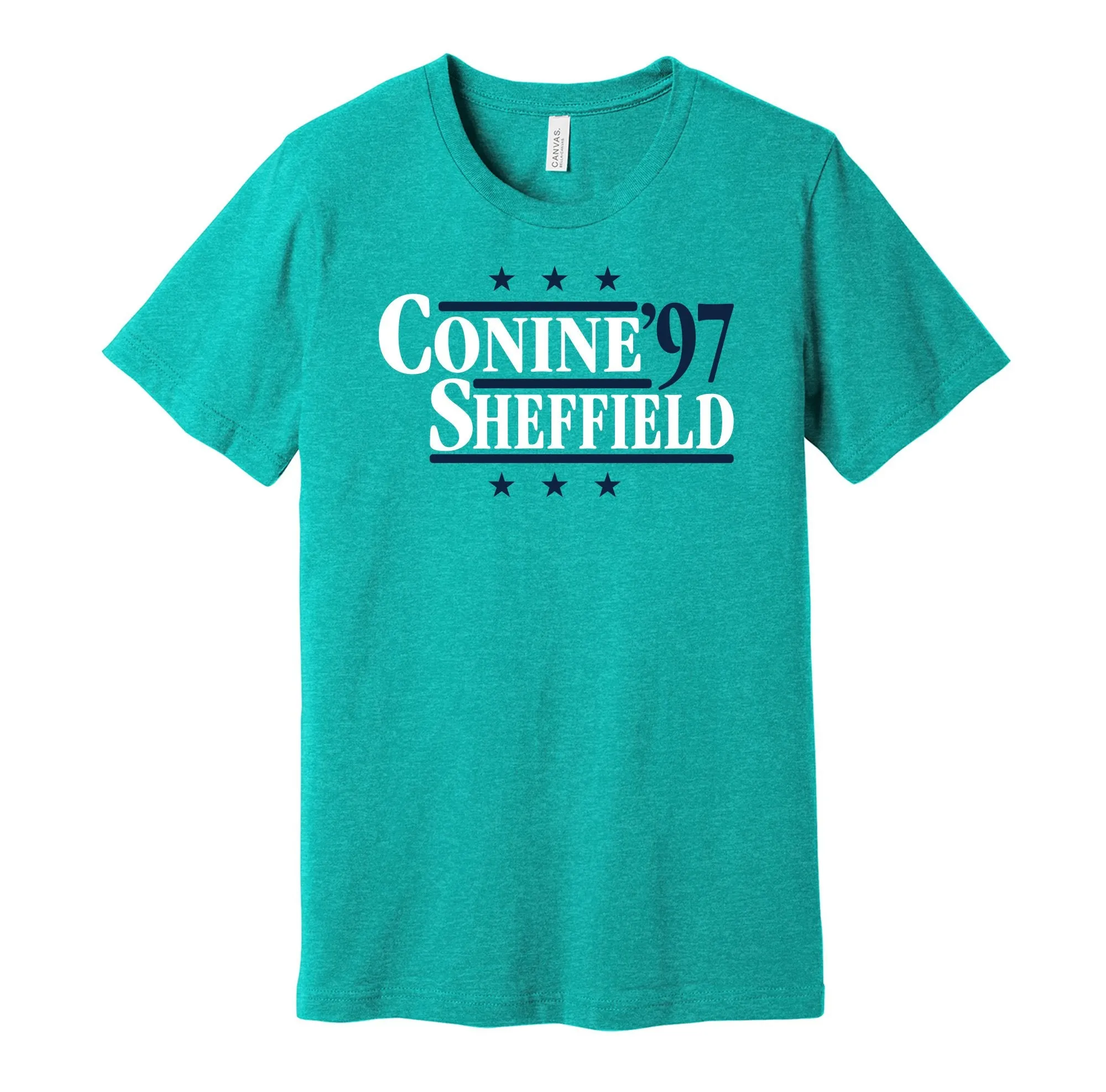 Conine & Sheffield '97 - Florida Legends Political Campaign Parody T-Shirt - Hyper Than Hype Shirts
