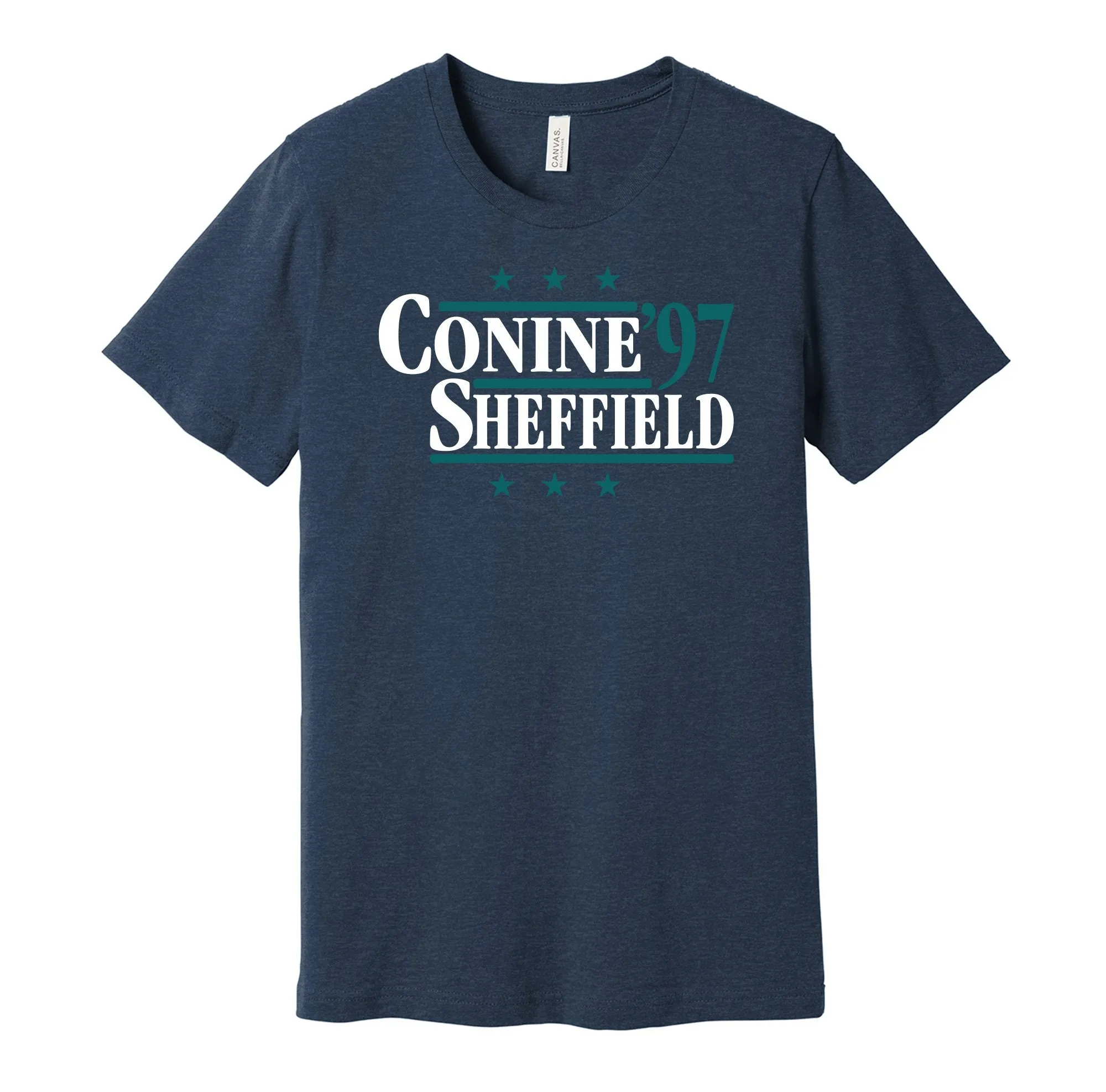 Conine & Sheffield '97 - Florida Legends Political Campaign Parody T-Shirt - Hyper Than Hype Shirts