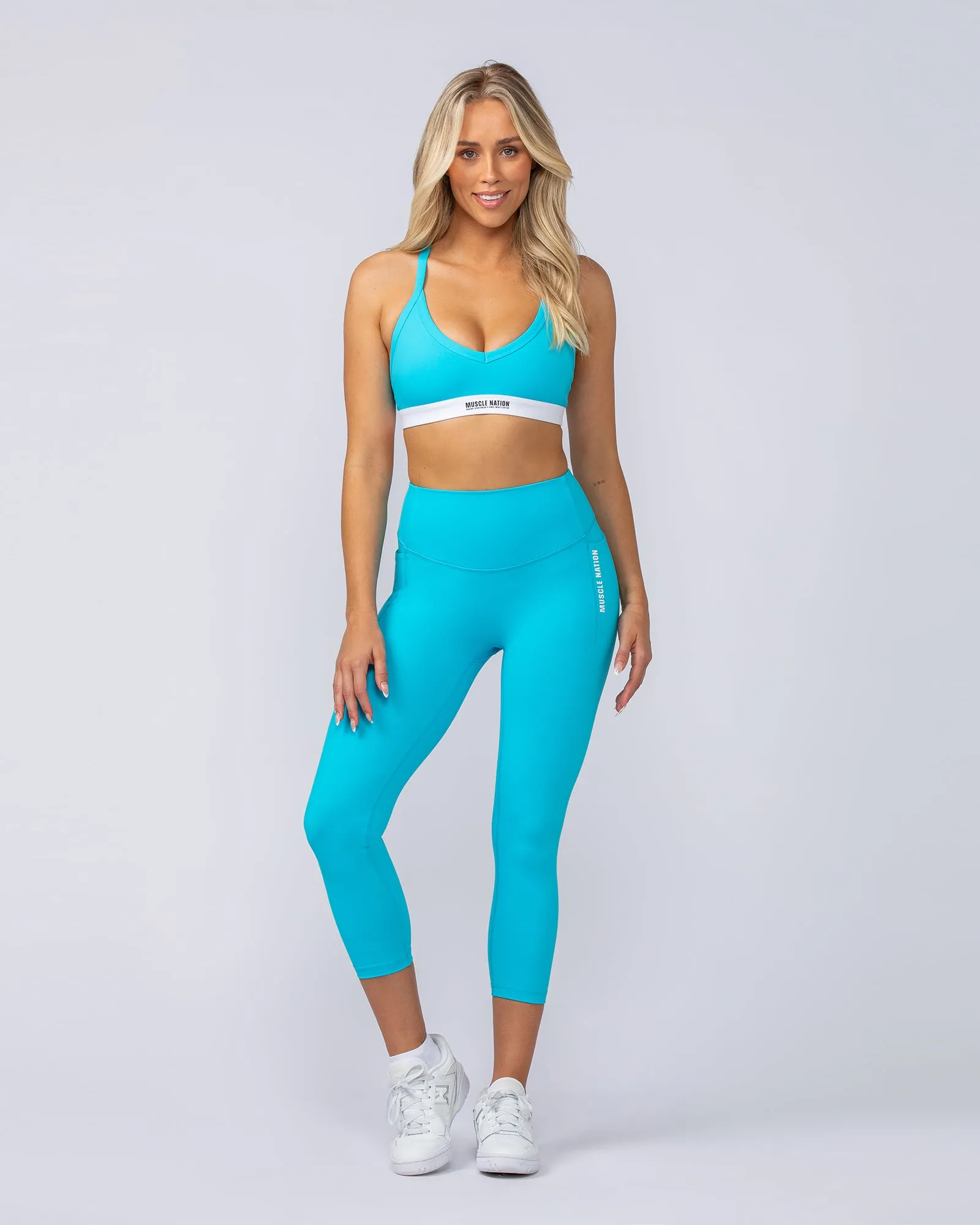 Core Pocket 7/8 Leggings - Oceanic