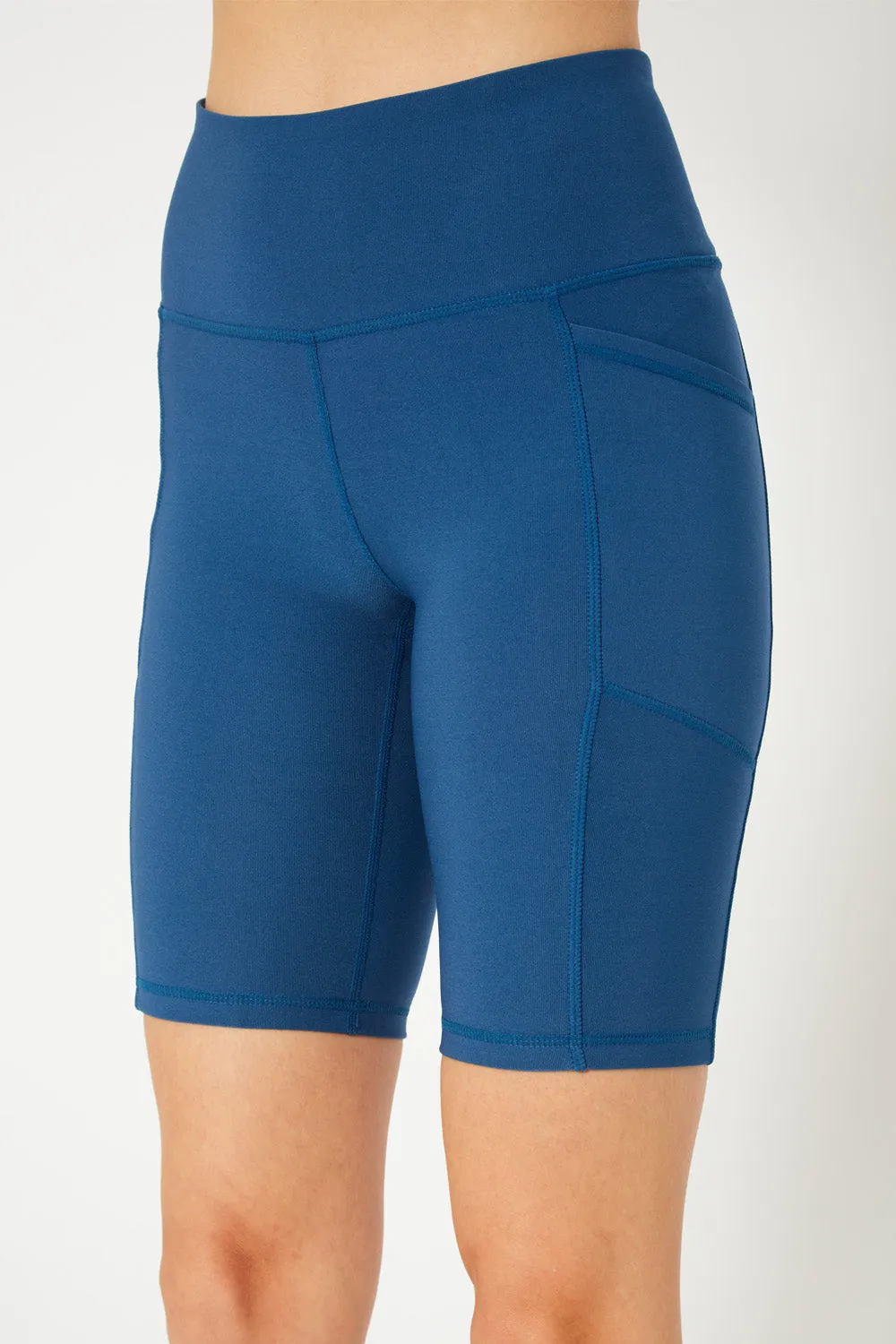Cover Girl label mid rise biker shorts