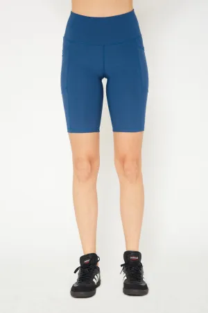 Cover Girl label mid rise biker shorts