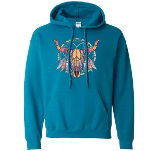 Cow Skull Mosaic Sweatshirt Hoodie