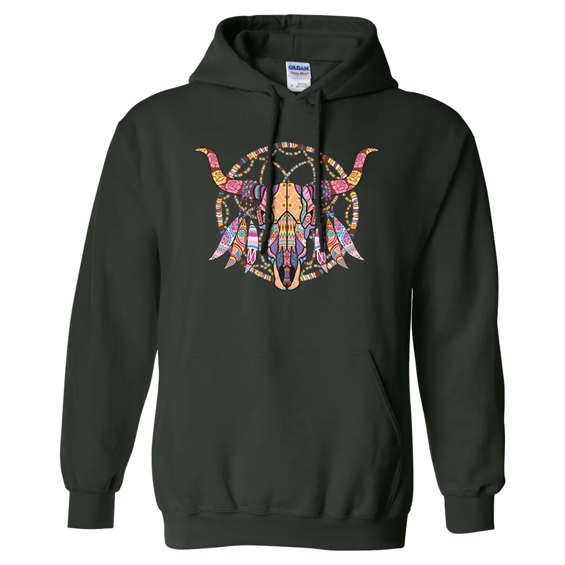 Cow Skull Mosaic Sweatshirt Hoodie