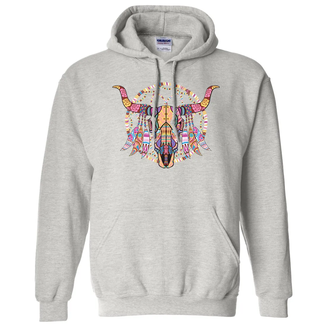 Cow Skull Mosaic Sweatshirt Hoodie