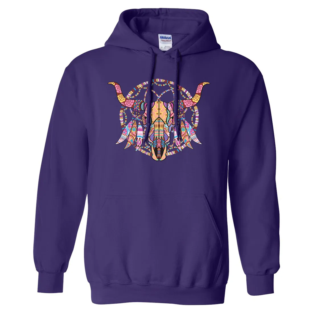 Cow Skull Mosaic Sweatshirt Hoodie