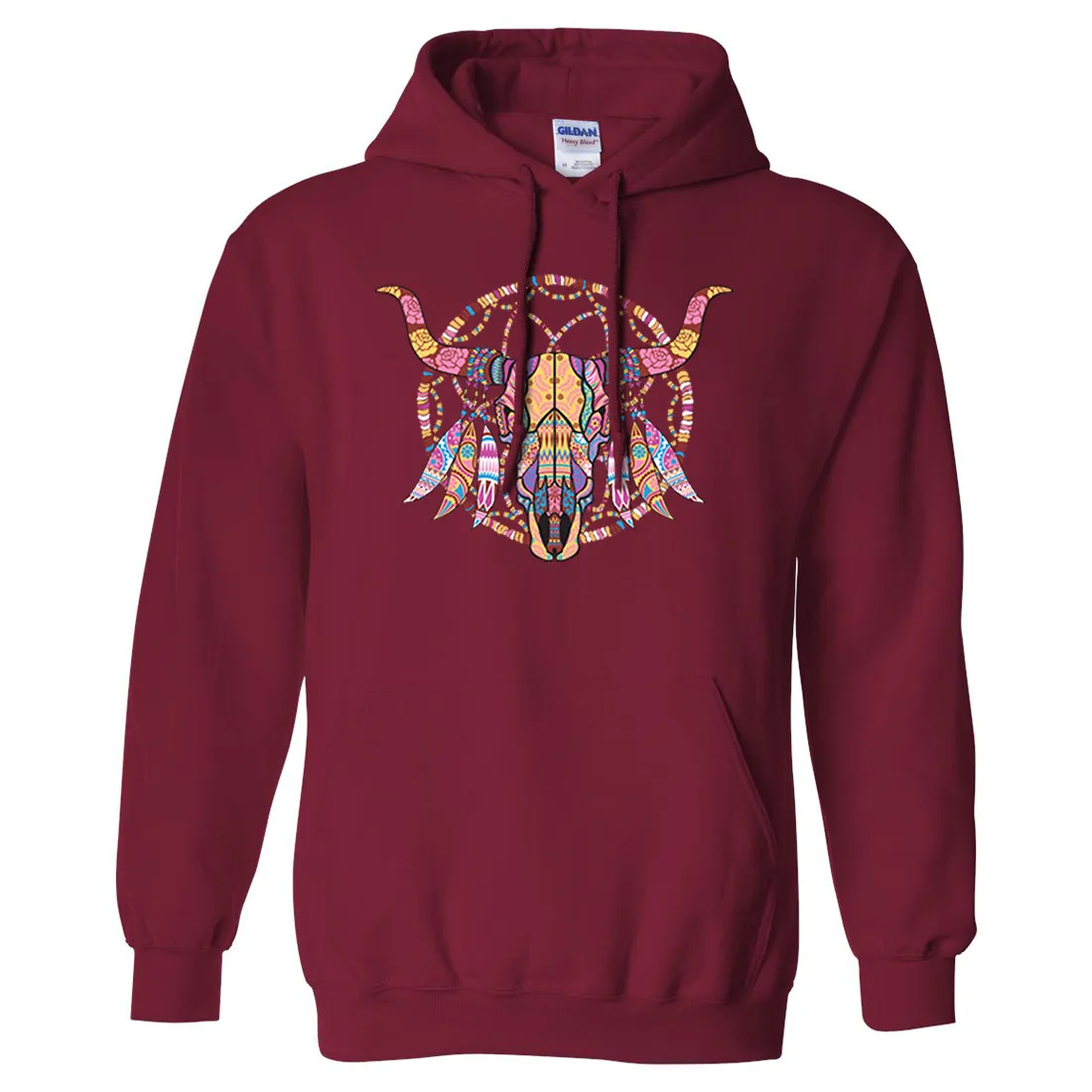 Cow Skull Mosaic Sweatshirt Hoodie
