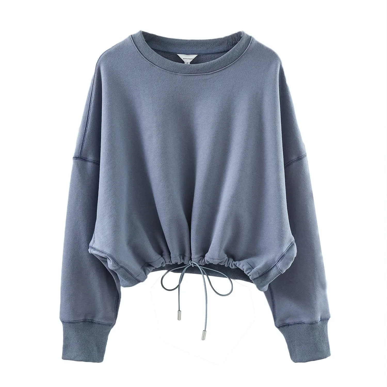 Crewneck Drawstring Bottom Sweatshirt