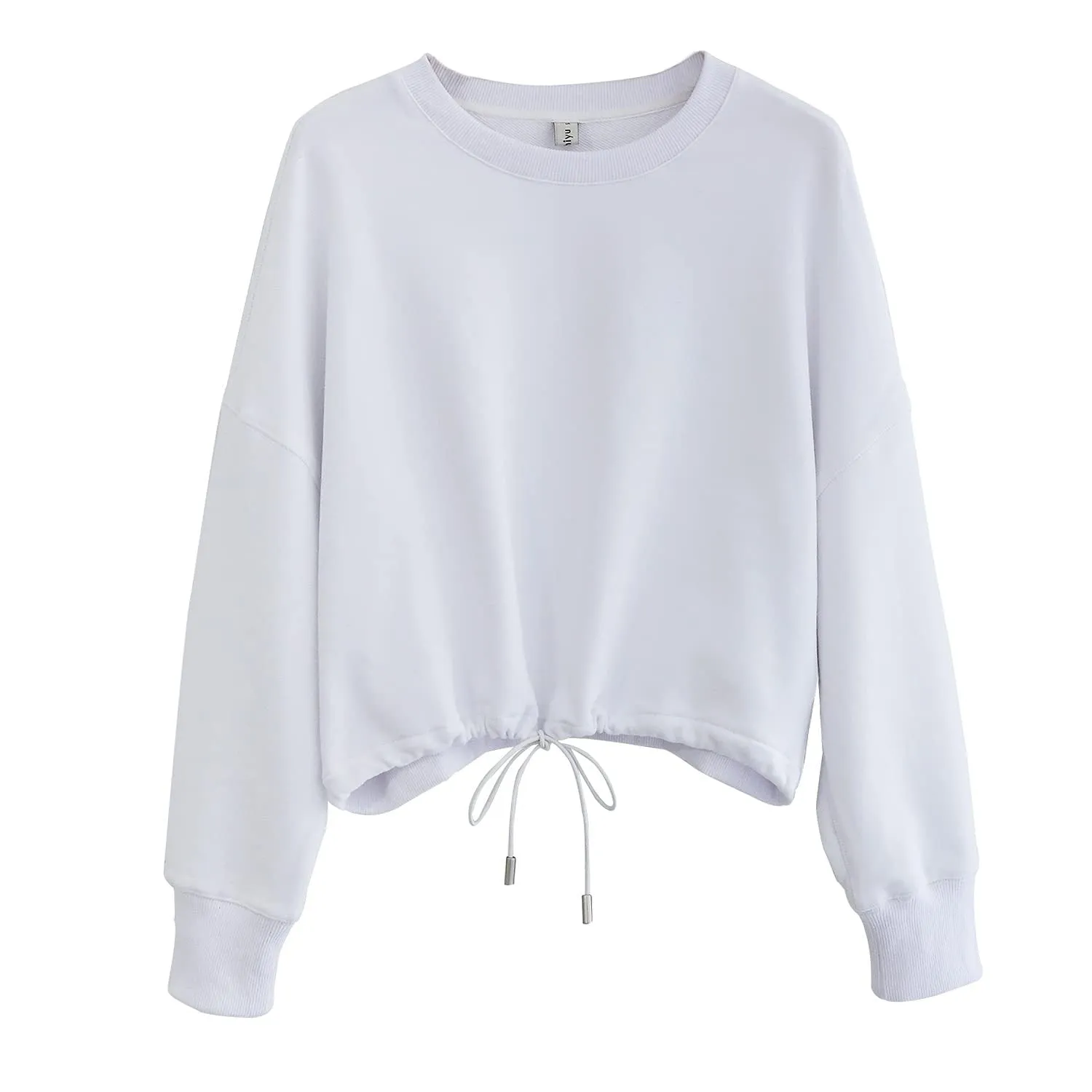 Crewneck Drawstring Bottom Sweatshirt