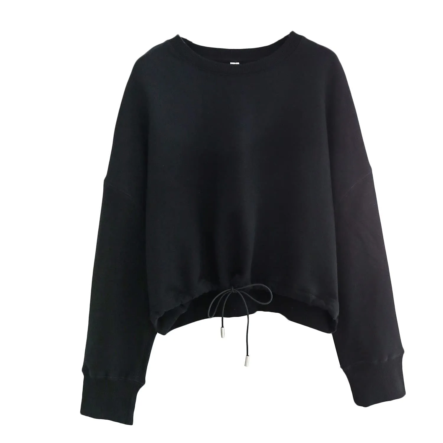 Crewneck Drawstring Bottom Sweatshirt