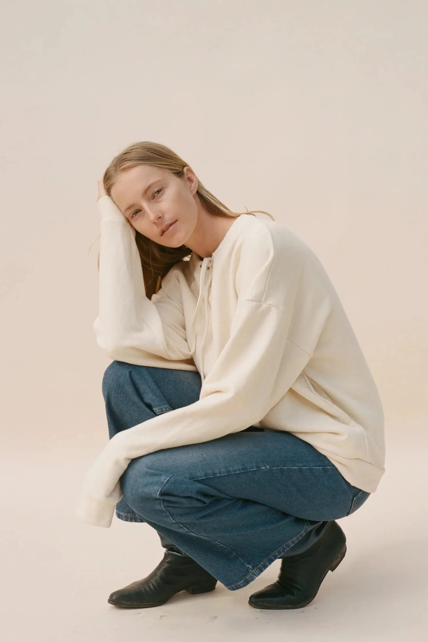 Crewneck Sweatshirt, Cream