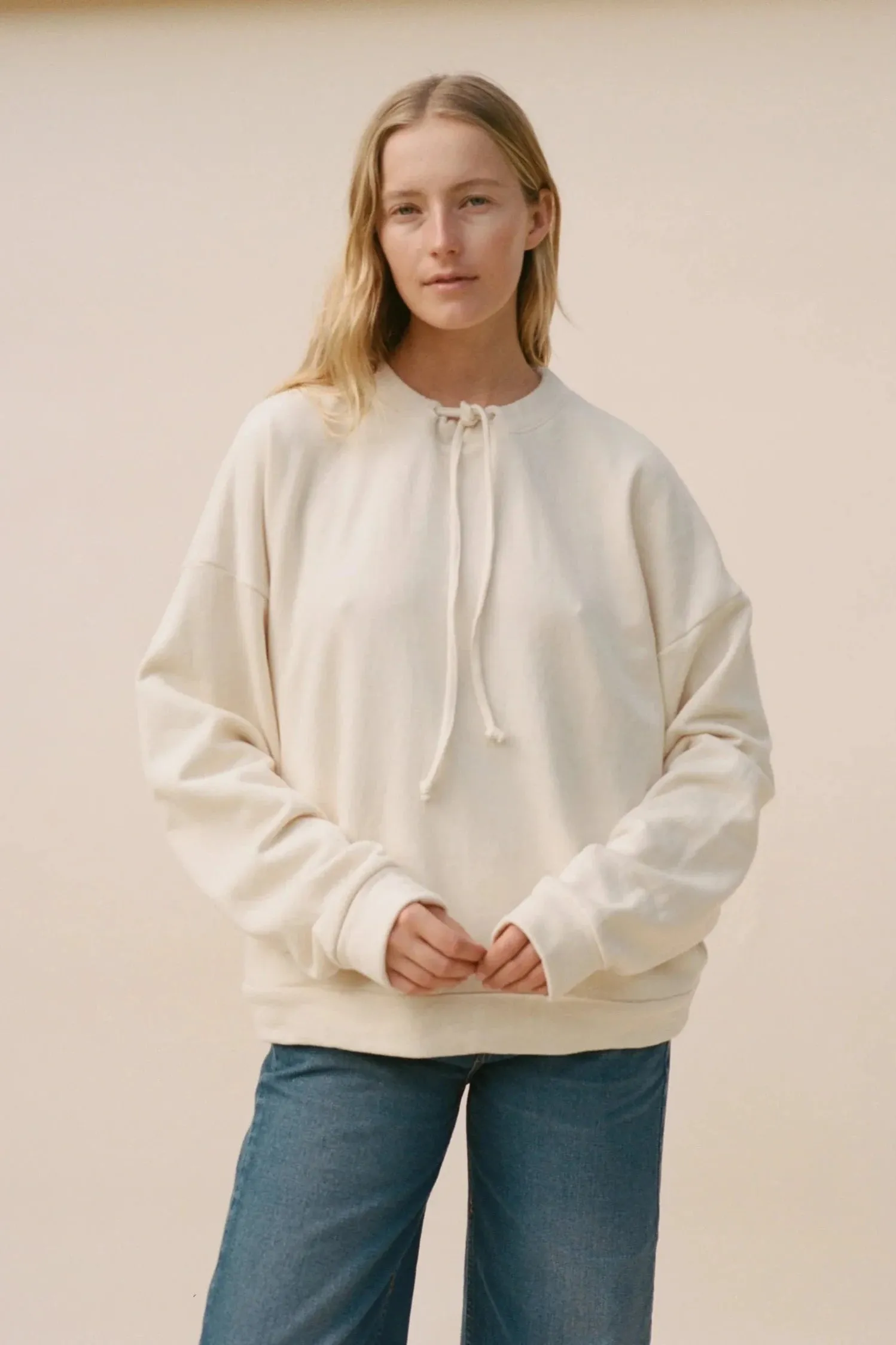 Crewneck Sweatshirt, Cream