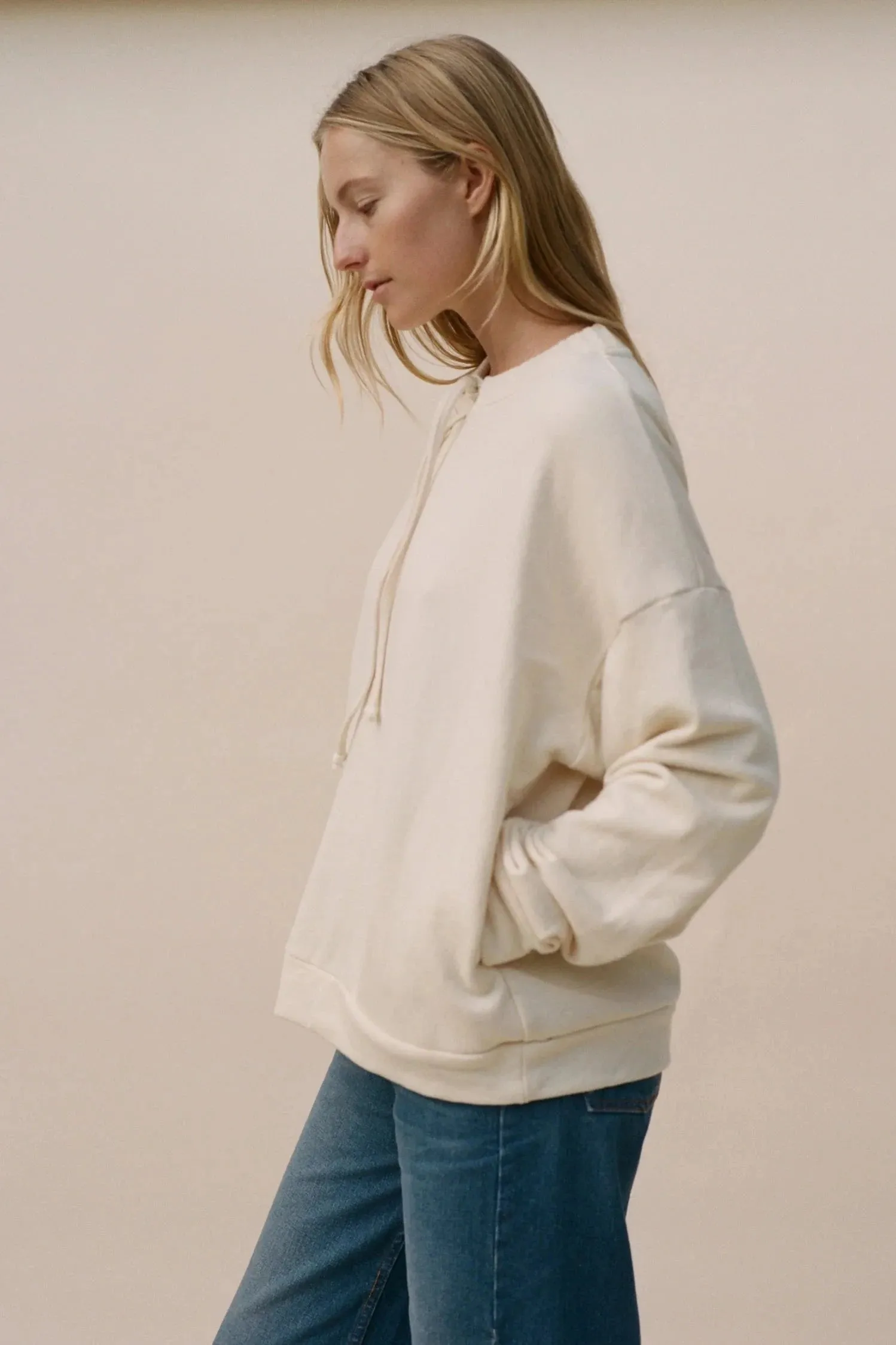 Crewneck Sweatshirt, Cream