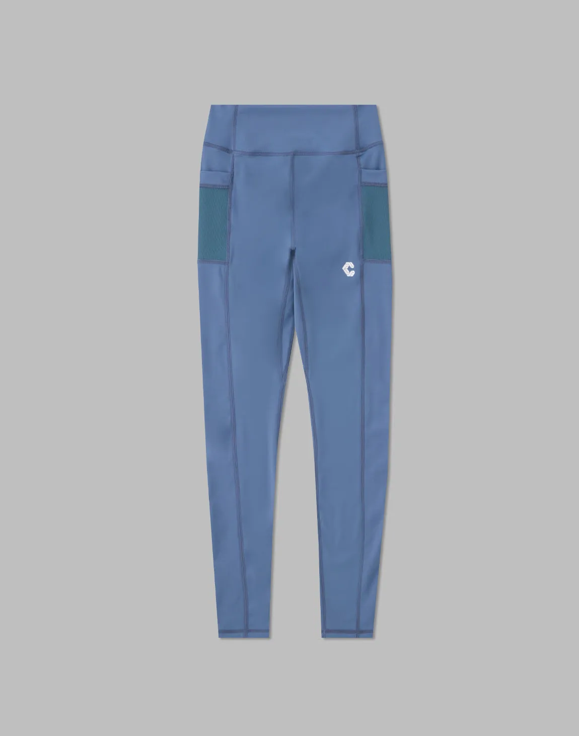 CRONOS WOMEN SPORTS MESH LEGGINGS【BLUE】