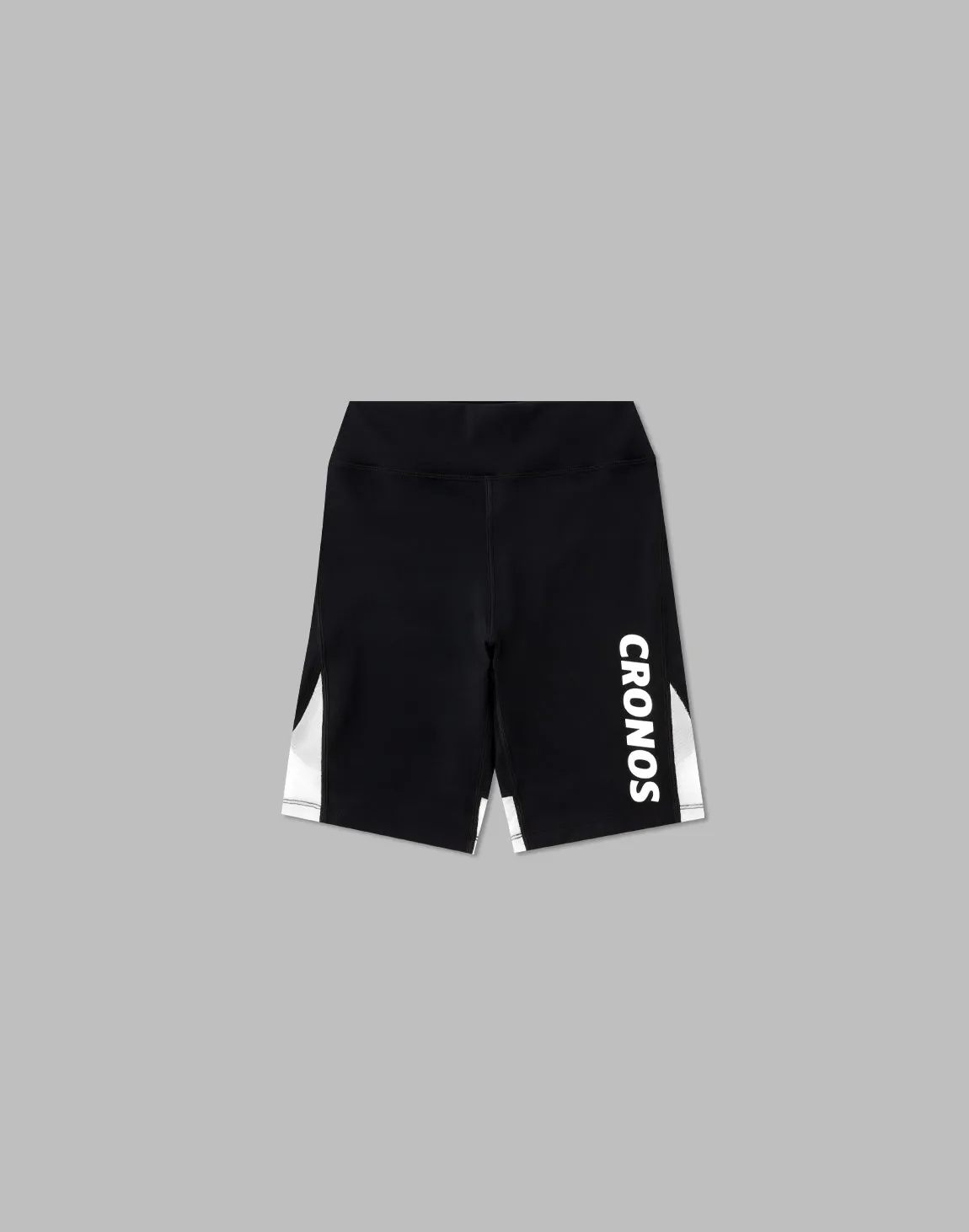 CRONOS WOMEN SPORTS MESH SHORT LEGGINGS【BLACK×WHITE】