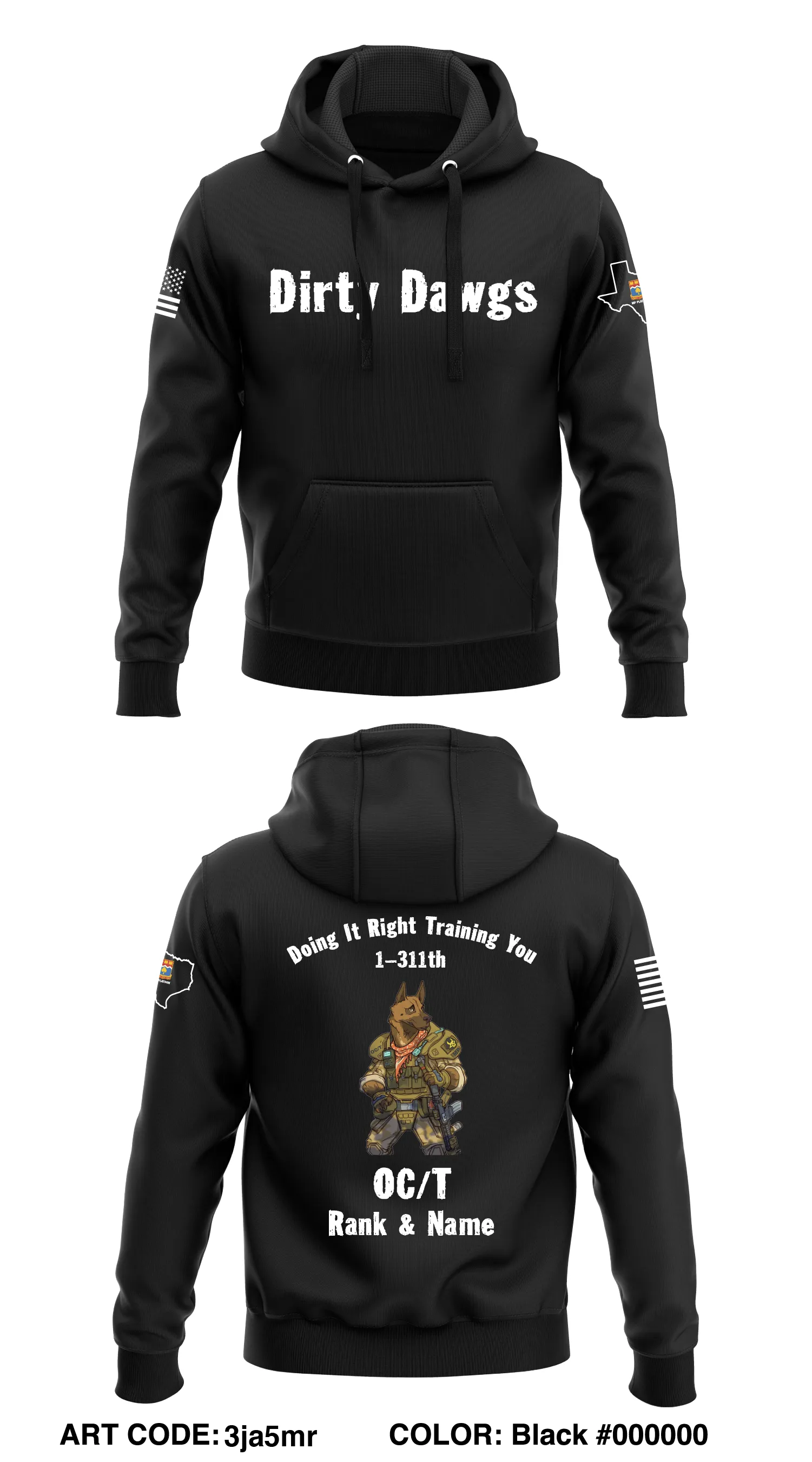 CUSTOM - 1-311th MP Platoon  Core Men's Hooded Performance Sweatshirt - 3ja5mr