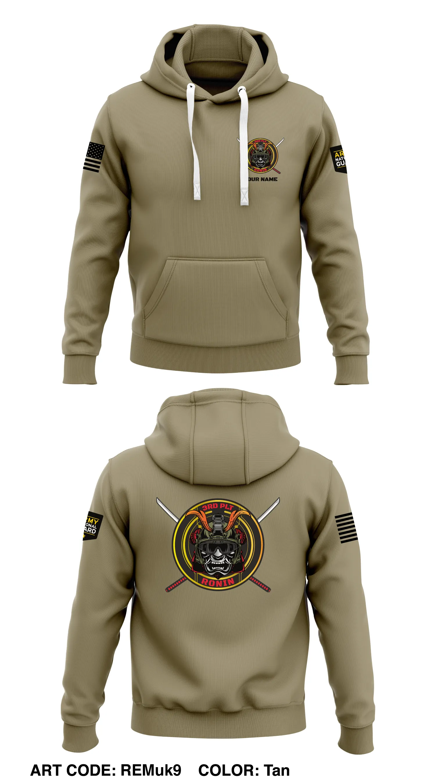 CUSTOM 3rd PLT RONIN Store 1  Core Men's Hooded Performance Sweatshirt - REMuk9
