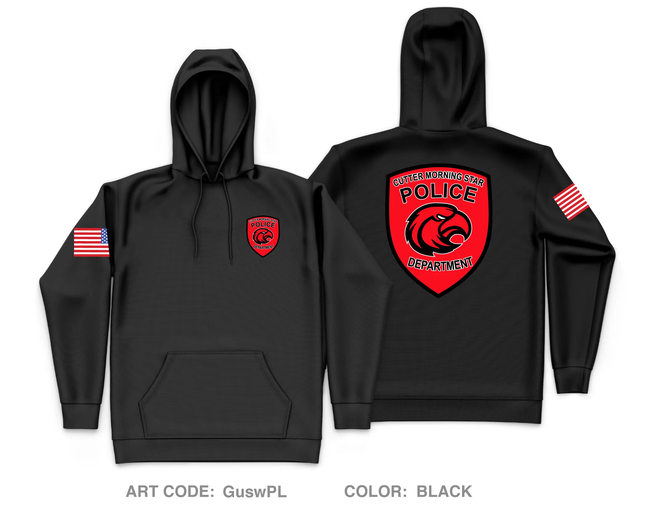 Cutter Morning Star Police Core Men's Hooded Performance Sweatshirt - GuswPL